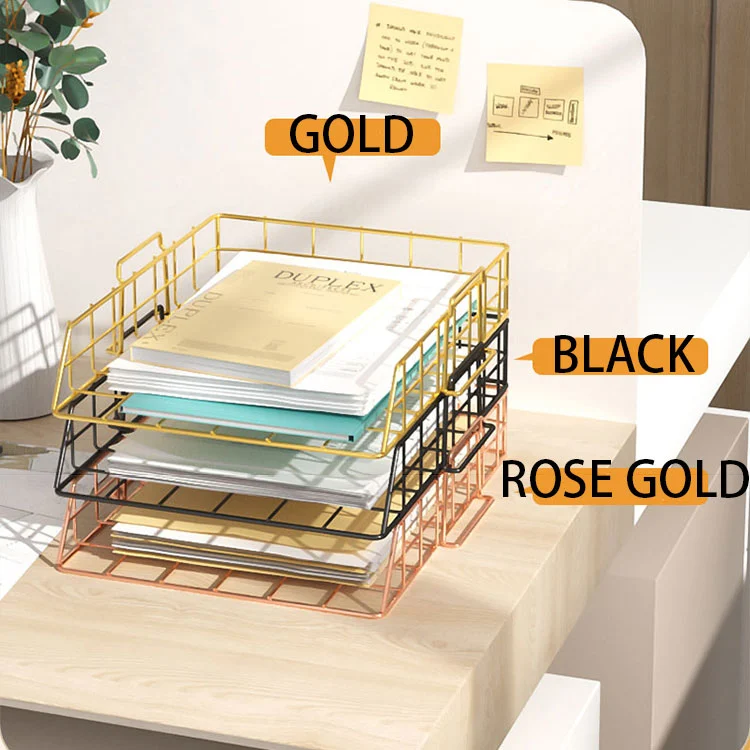 Metal Tray File Storage Rack