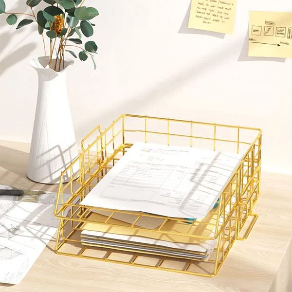 Metal Tray File Storage Rack